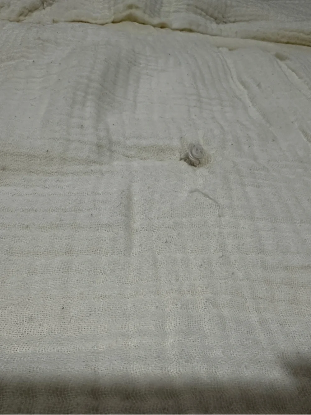 West Elm Cream Textured 100% Cotton Gauge Duvet Size King